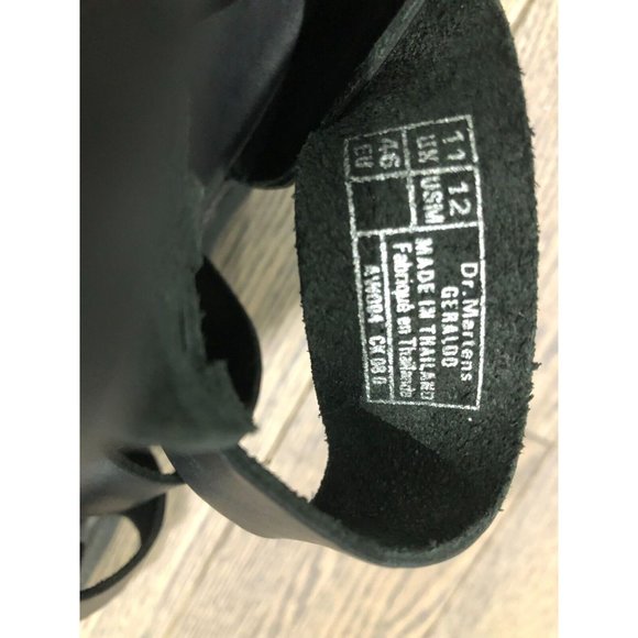 NWOB Dr. Martens Geraldo Brando Gladiator Leather Black Sandal Men’s Size 12 - Picture 10 of 10